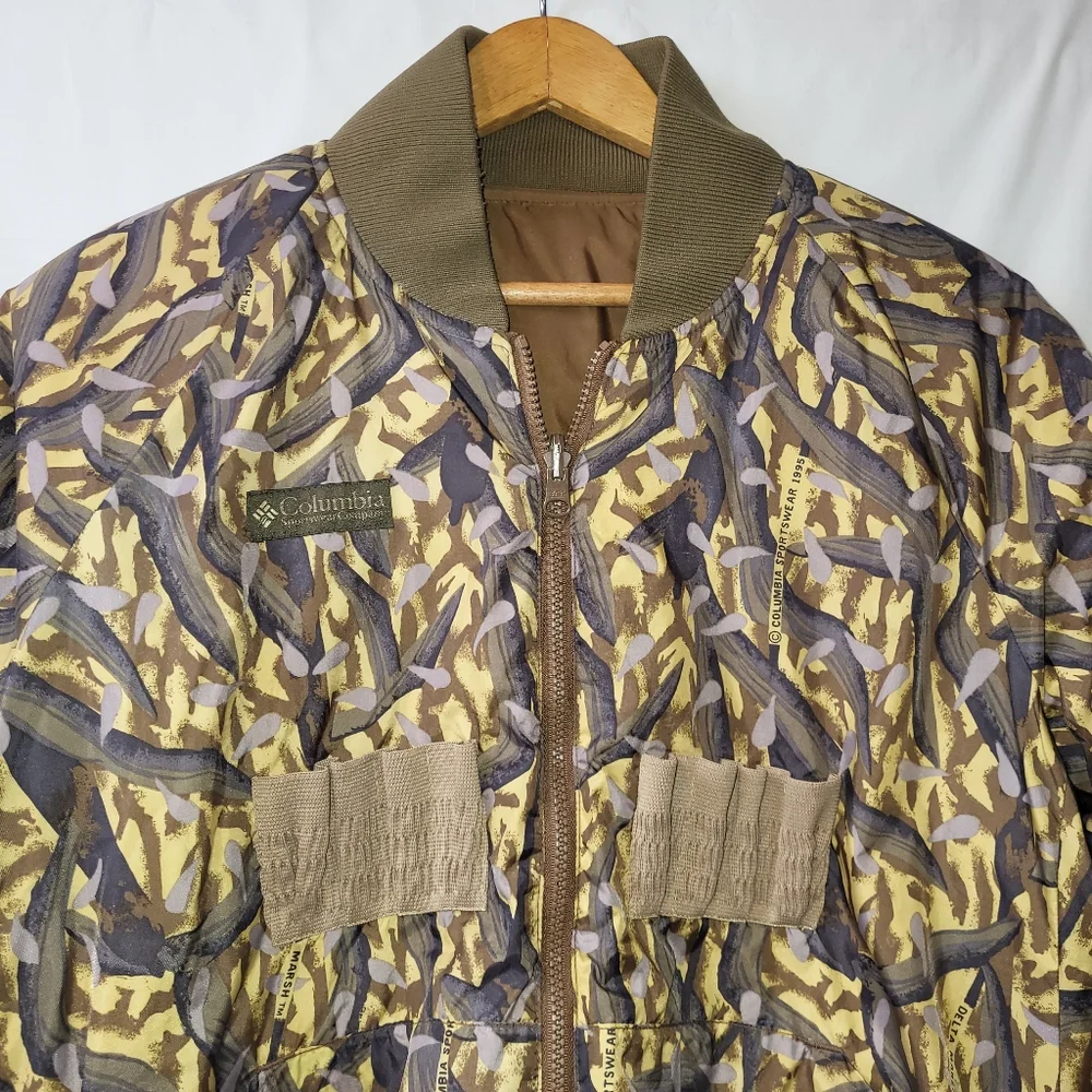 Vintage Columbia Delta Marsh Camo Hunting Reversible Jacket‎ Men's Size Small